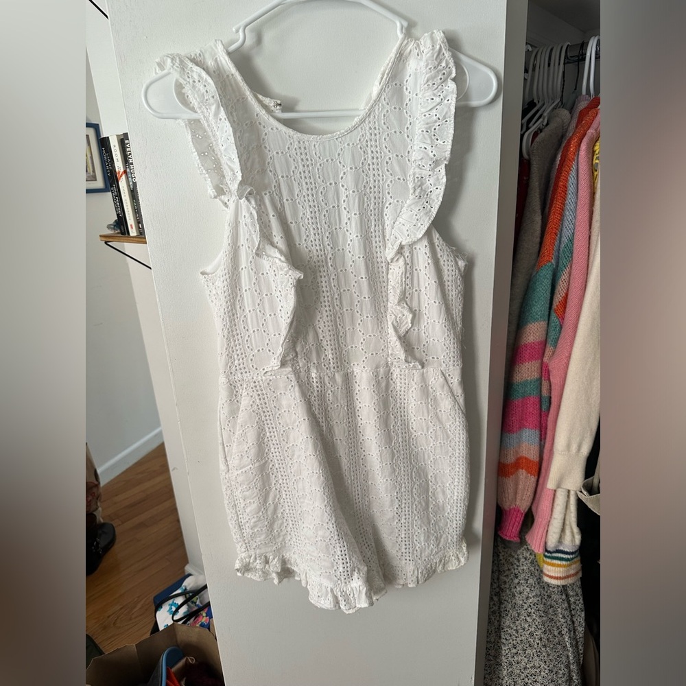 BCBG white lace romper